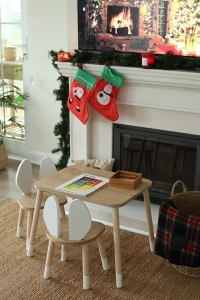 The Bunny 1 Masa + 2 Sandalye (Çocuklar için Montessori Aktivite ve Etkinlik Masa Sandalye Takımı)